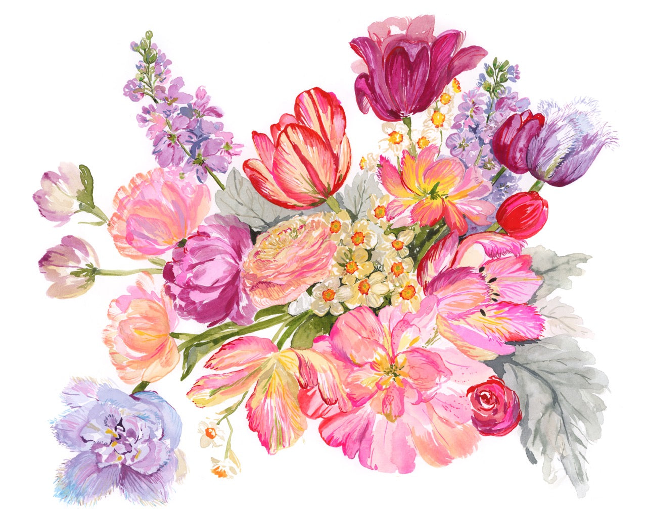 Fairy Tulips, landscape detail view