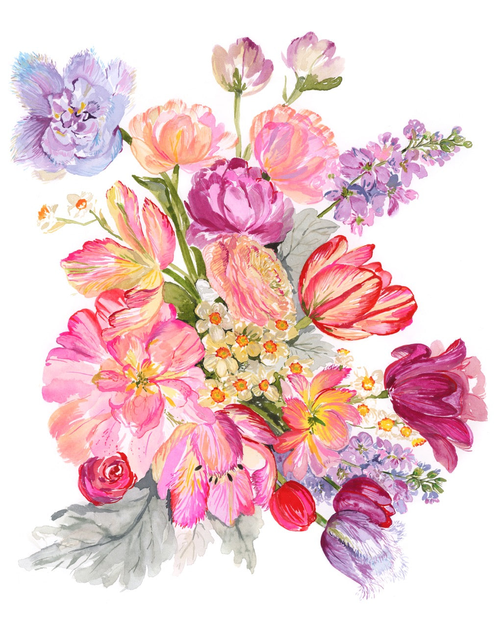 Fairy Tulips, Portrait detail view