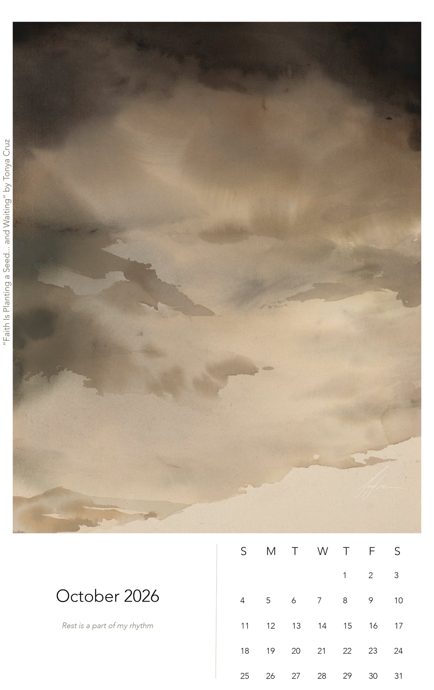 2026 Calendar with Affirmations