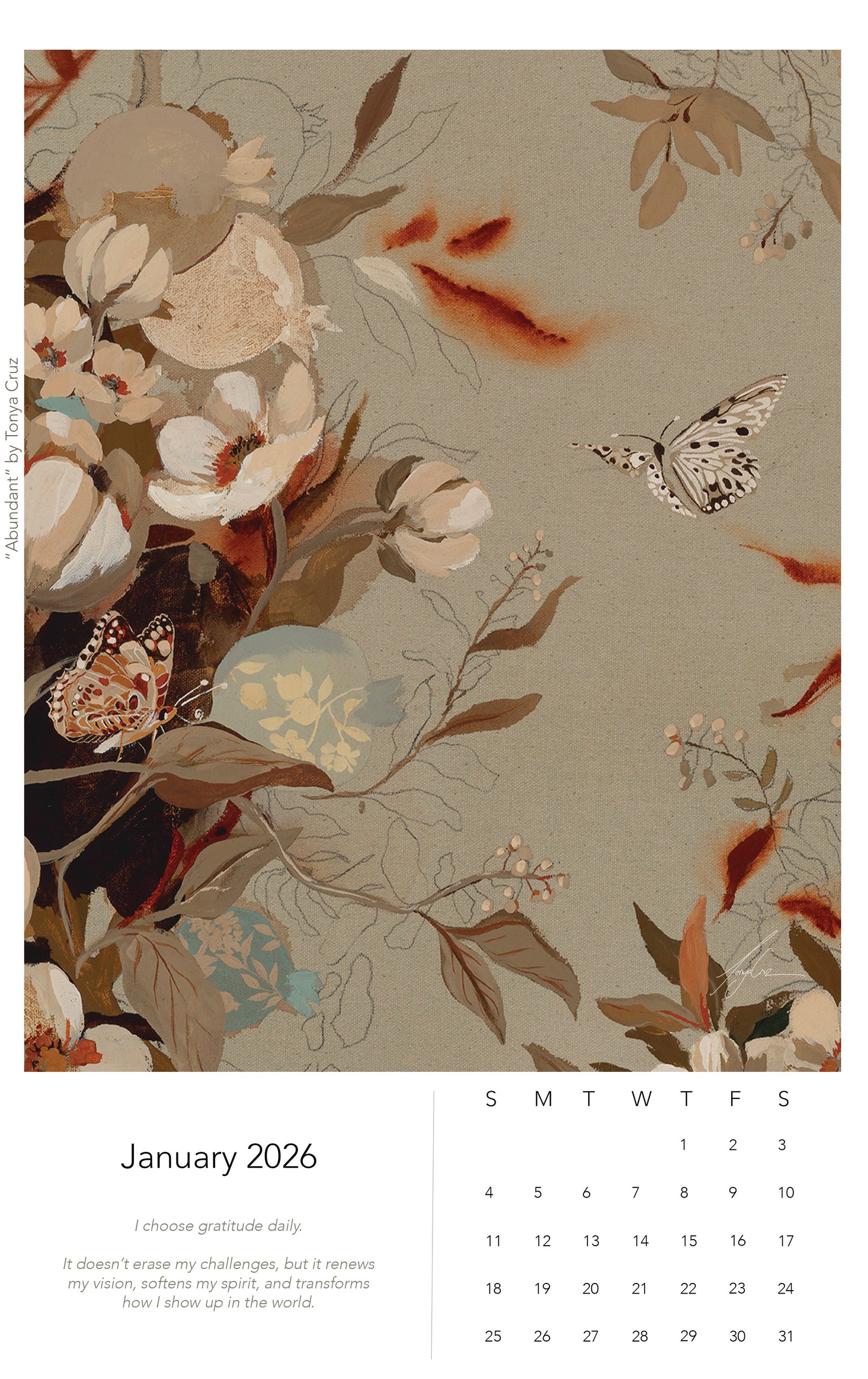 2026 Calendar with Affirmations