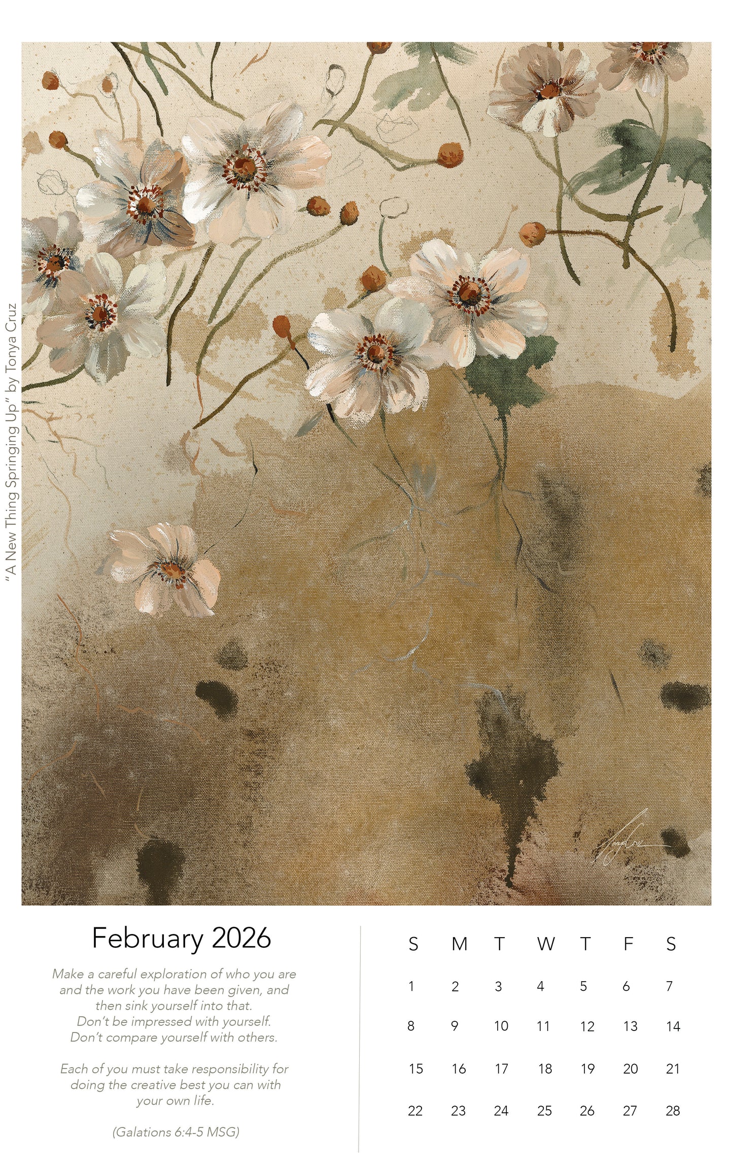 2026 Calendar with Affirmations