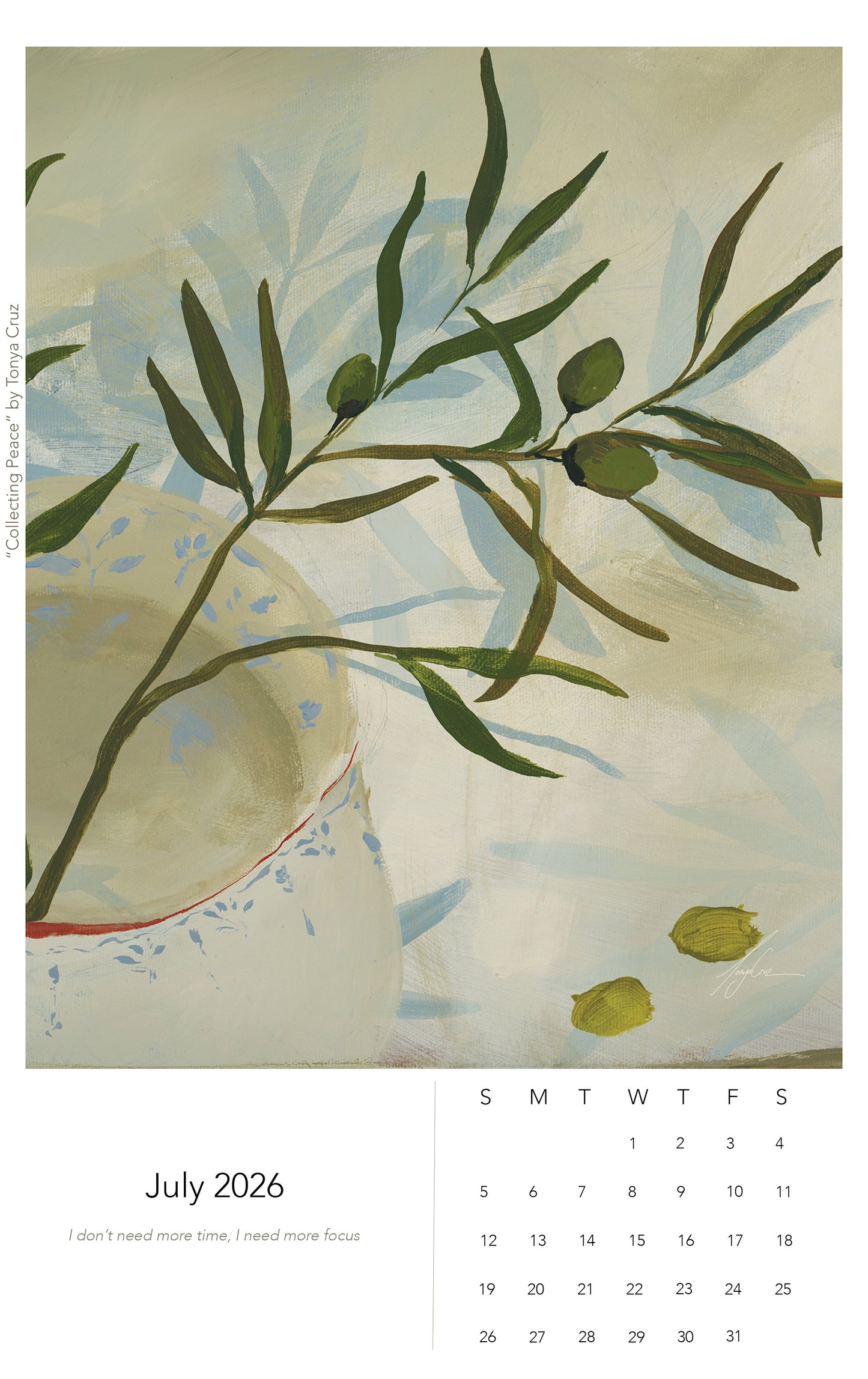 2026 Calendar with Affirmations