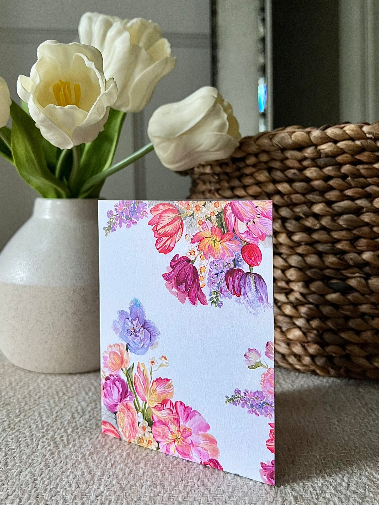 "Fairy Tulips" version 1 Greeting Card
