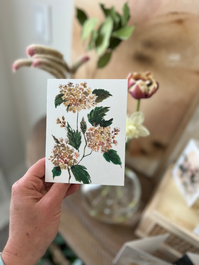 "Hydrangea" Greeting Card